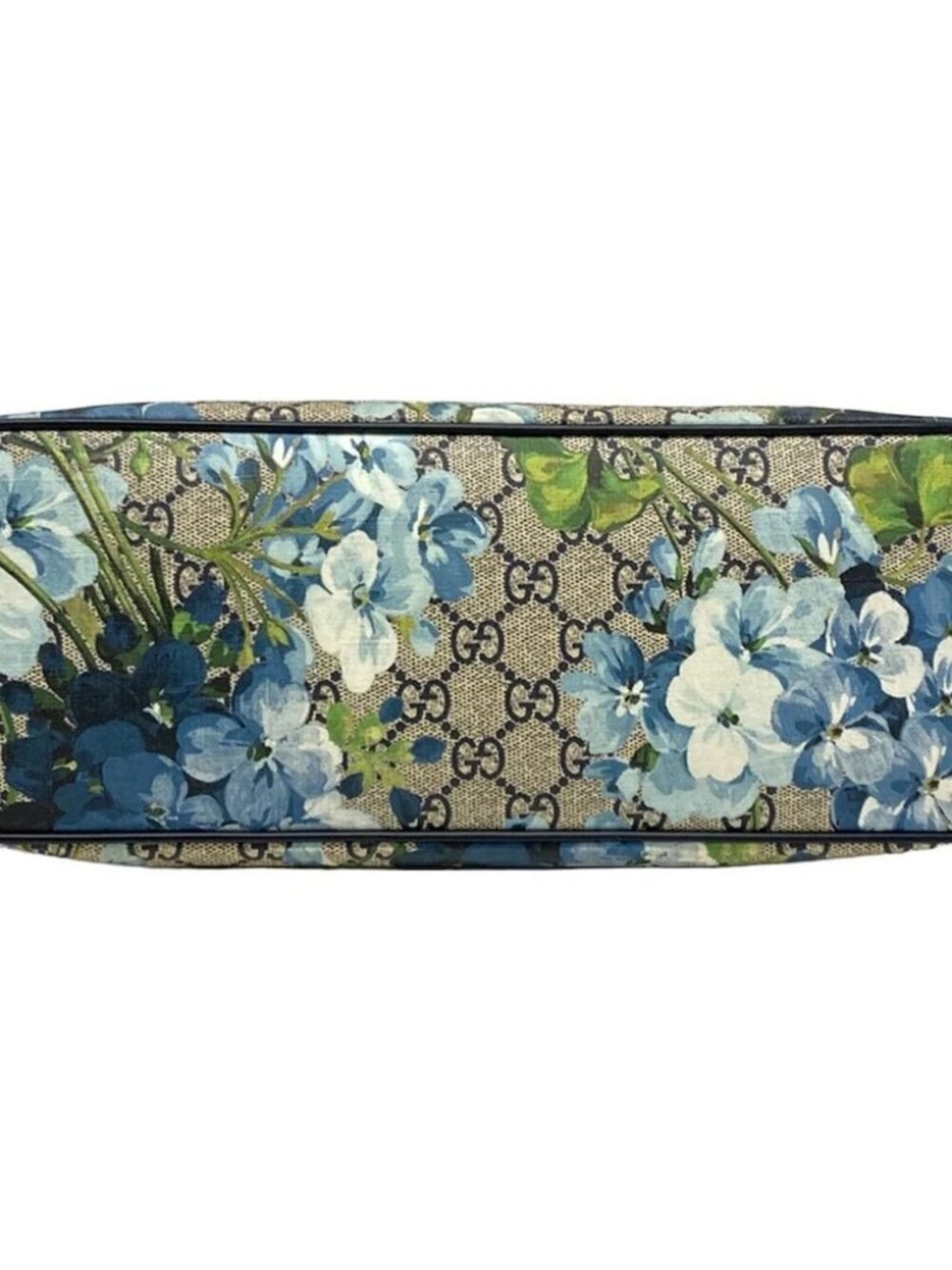 GUCCI GG Blooms 429019 Beige Ebony Navy PVC Leather Handbag - Picture 5 of 15